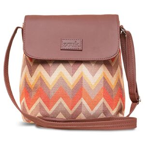 zouk flap sling bag | crossbody bags for women | women's handbags | stylish | vegan leather evening bag | travel & office use | purse and wallet | tidal wave print